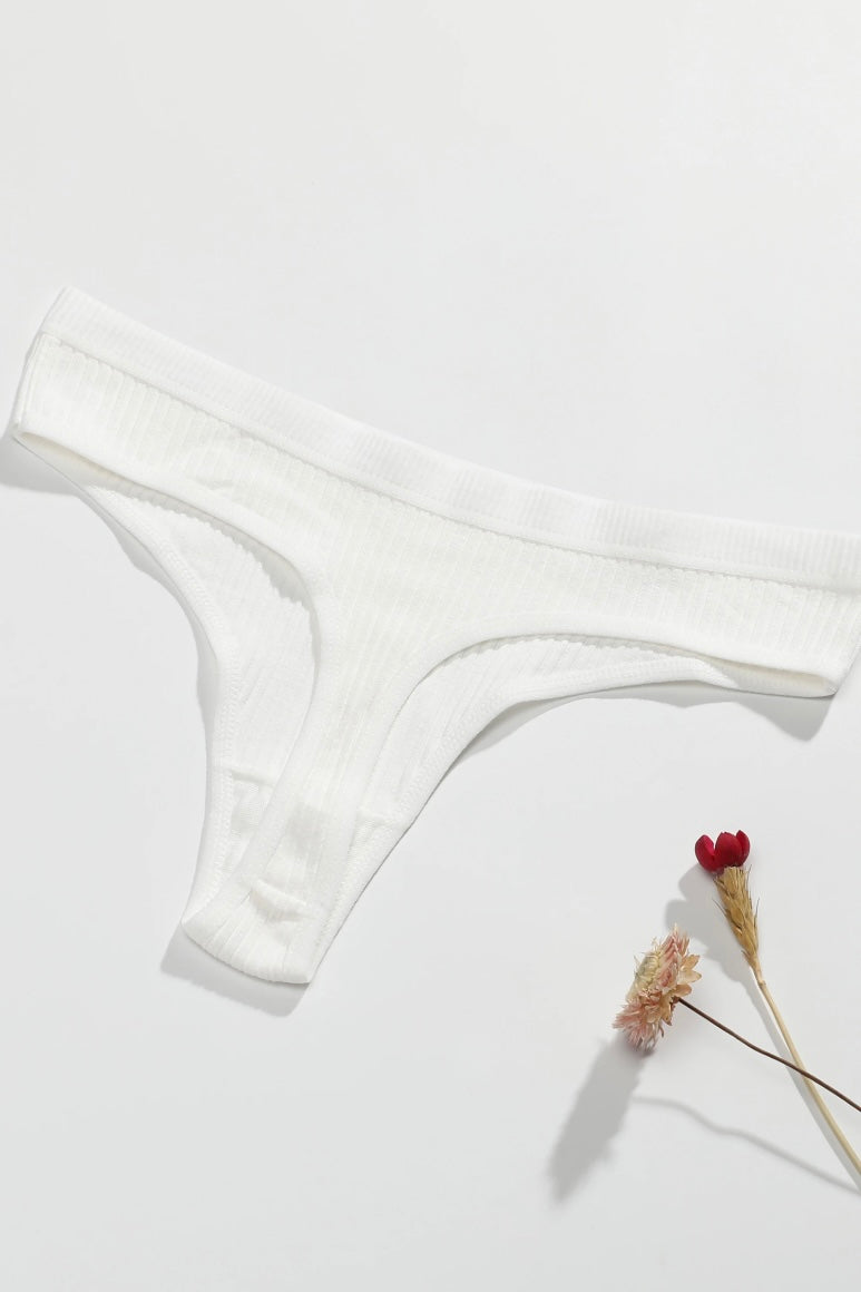 Out From Under Ribbed Cotton Thong